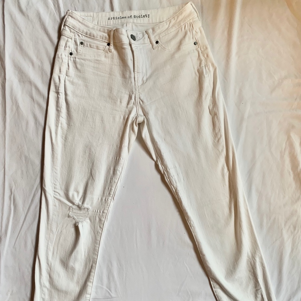 Articles of Society White Ripped Jeans